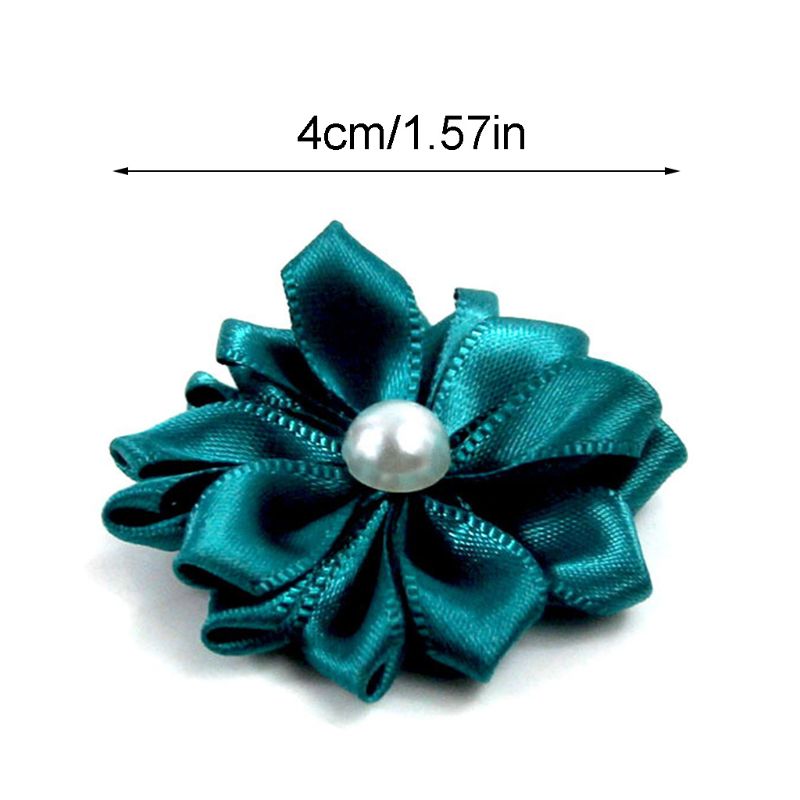 20PCS carino piccolo cane capelli Bowknot fiore imitazione perla Topknot Pet Hair Decor