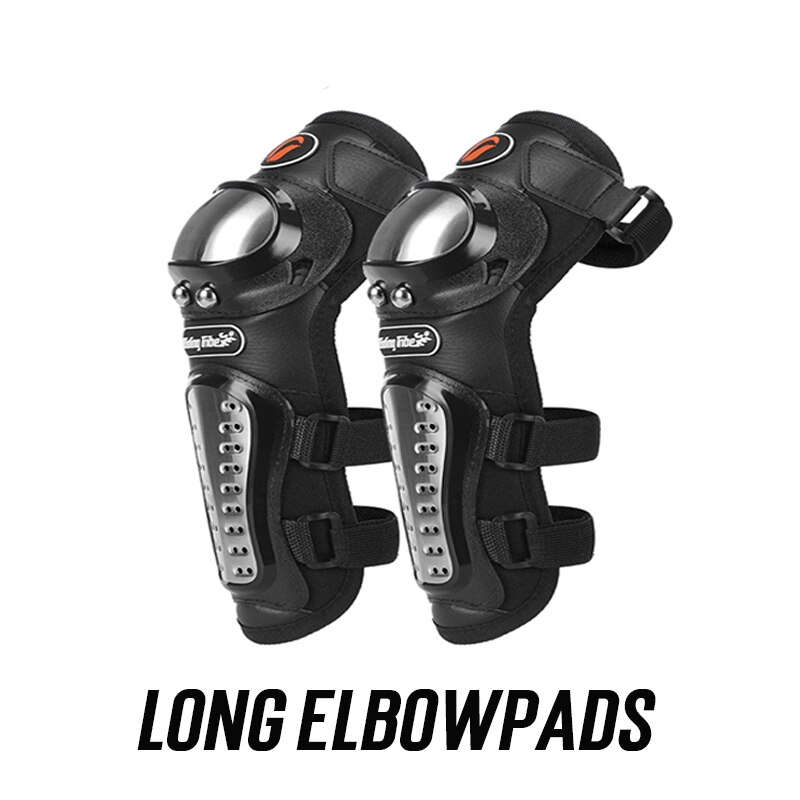 Motorcycle Stainless steel Knee pads Armor Adult Motorbikes Leg Armor Pata Moto Body Armor Gear moto equipment for men: LONG ELBOWPADS