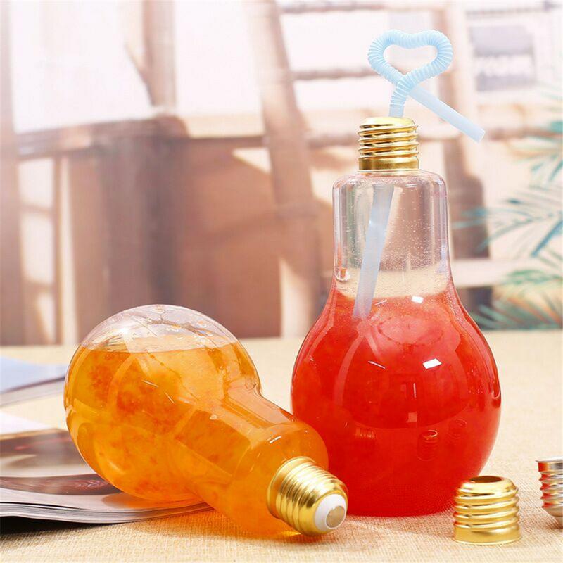Light Bulb Water Bottles Dining Table Ornament Juicer Bottle Celebrate Party Decorative Juice Drinking Bottle