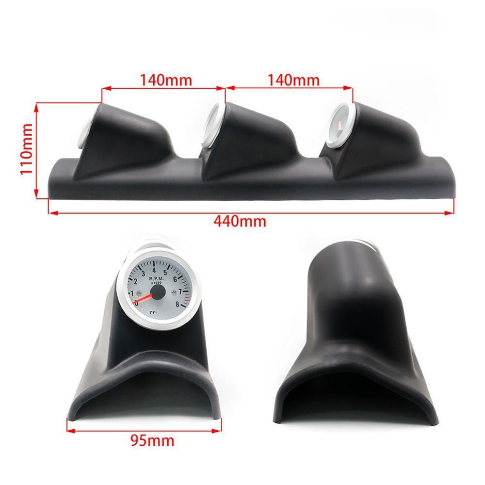 12V 2 "52Mm Led Elektrische Auto Bar Turbo Boost Gauge En Met Sensor Meter Drie-In-Een Houder Accessoires 1 * Schroef Meter I6D4