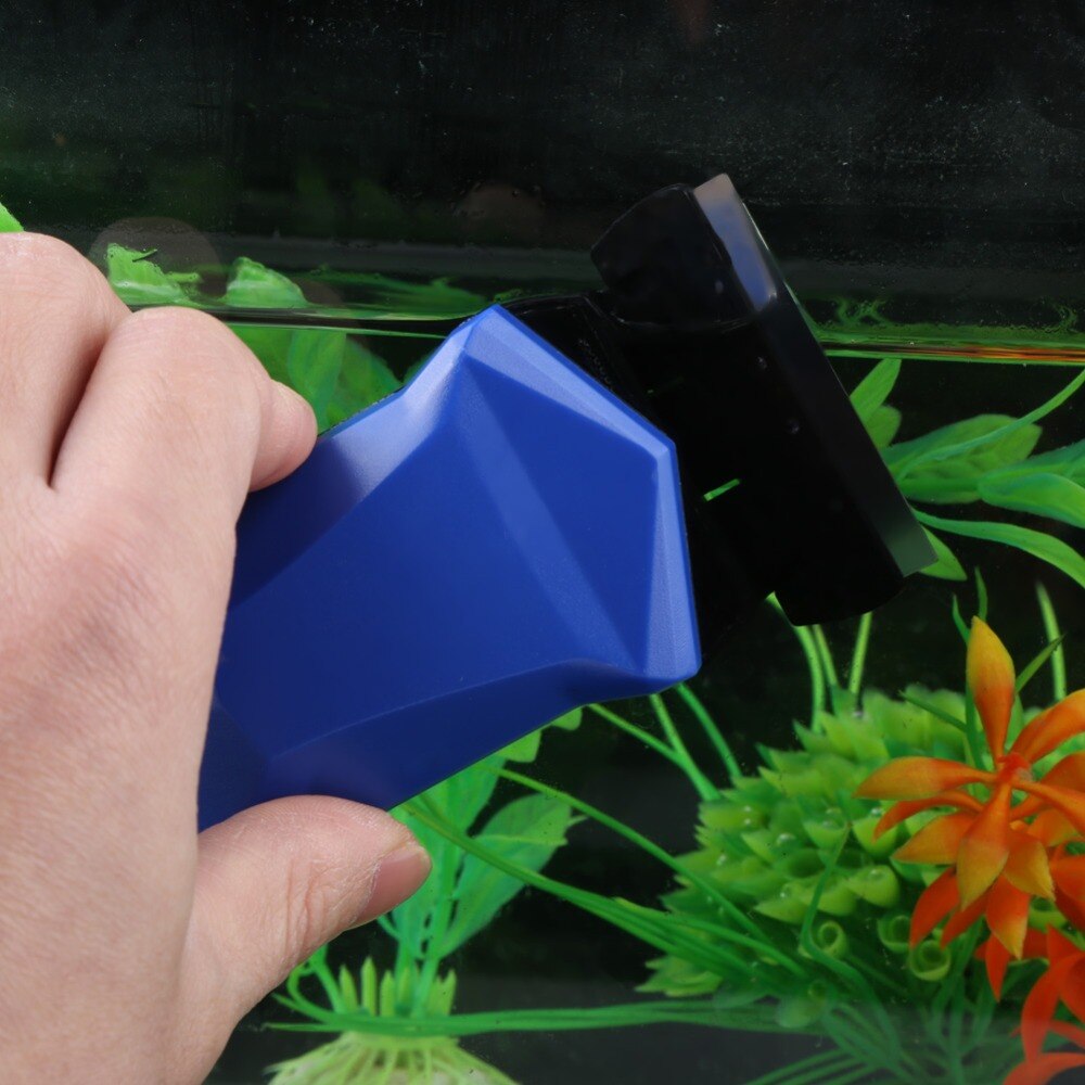 Aquarium Fish Clean Brush Glass Algae Scraper Magnetic Cleaner Scrubber Aquarium Window Magnets Cleaner Brushes