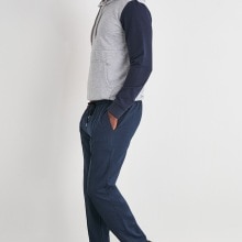 Trendyol Male Sweatpants TMNAW21EA0294: Navy blue / M