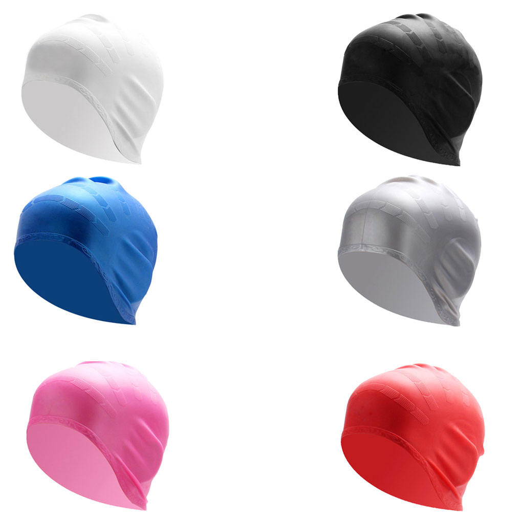BOIHON Silicone Swimming Caps Women Long Hair Swim Hat Cover Protect Ears Sports Pool Cap