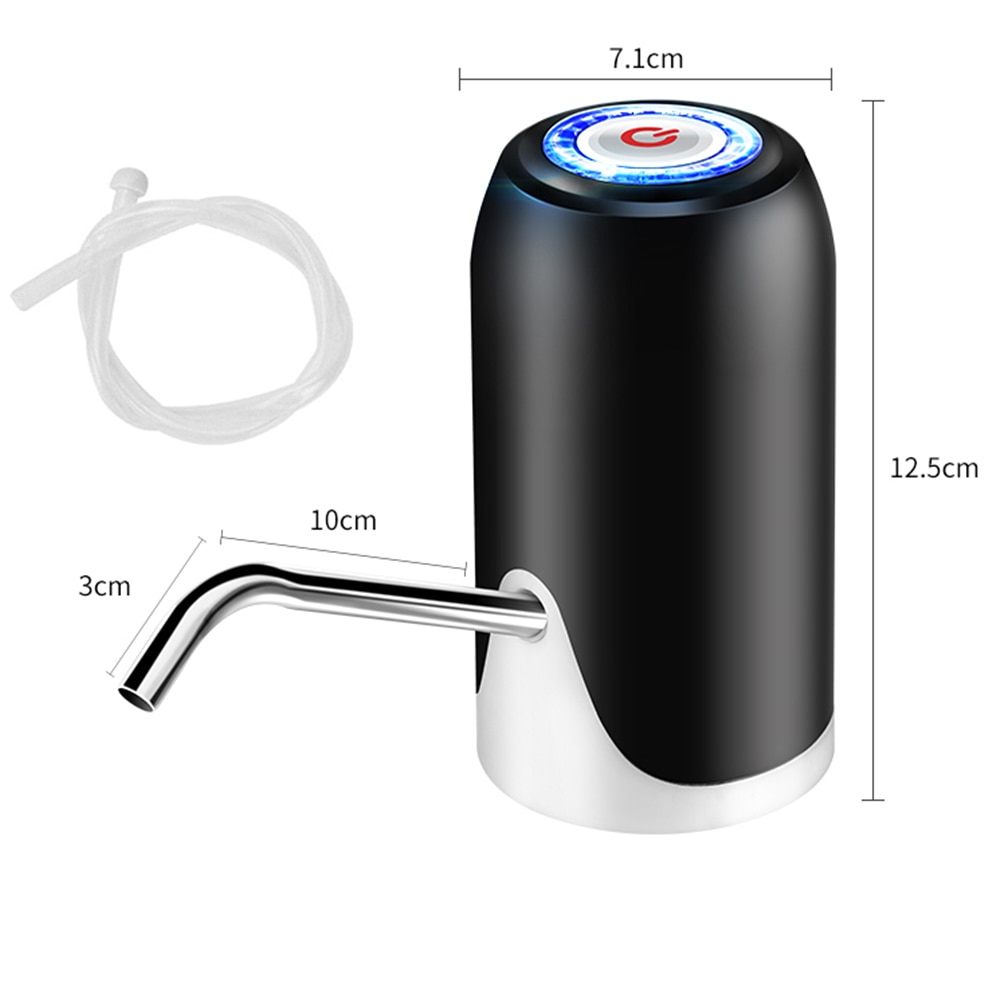 Vandflaskepumpe, usb-opladning automatisk drikkevandspumpe bærbar elektrisk vanddispenser vandflaskekontakt