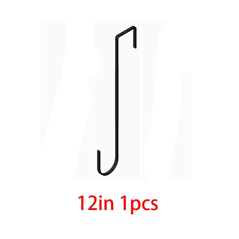 Bloemen Krans Hanger Over De Deur Grote Krans Metalen Haak Voor Kerst Pasen Krans Voordeur Hanger Xmas Party Supplies: 12in 1pcs
