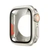 Change To Ultra 360 Full Cover Case for Apple Watch 45mm 44mm Tempered Glass Screen Protector for IWatch Series 9 8 7 6 SE 5: silver / 2 - 3.9 Inches