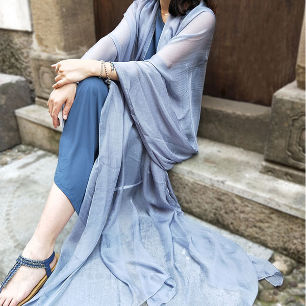 13 farver kvinder tørklæde overdimensioneret solid solbeskyttelse sjal blødt chiffon strand boheme silketørklæde kvinder sommer tyndt sjal: Grå