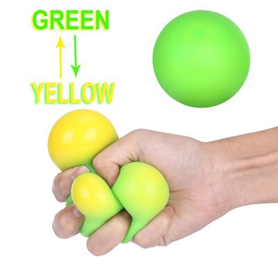 Balle anti-Stress colorée pour hommes, femmes et enfants, jouet , décompression, anti-Stress, à presser: vert clair