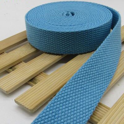 5Meters 32mm Canvas Ribbon Belt Bag Cotton Webbing Canvas Webbing Knapsack Strapping Sewing Bag Belt Accessories: Light blue