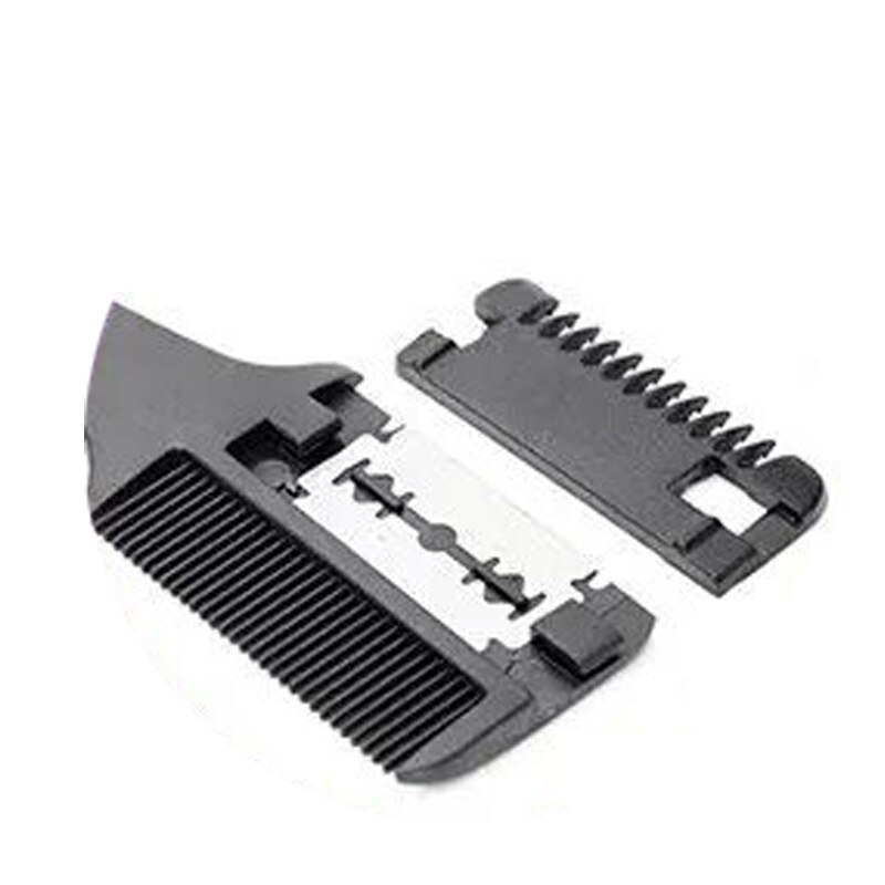 Hair Razor Comb Hair Cutting Comb Black Handle Hair Brushes with Razor Cutting Thinning Trimmer Comb Hair Salon Styling tool