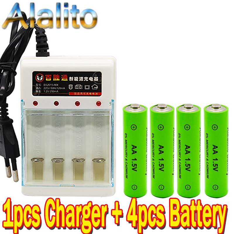 AA Batterie 3000 1,5 V Quanlity Akku AA 3000mAh NI-MH 1,5 V Wiederaufladbare 2A Batterie 3000mAh + ladegerät: verrotten