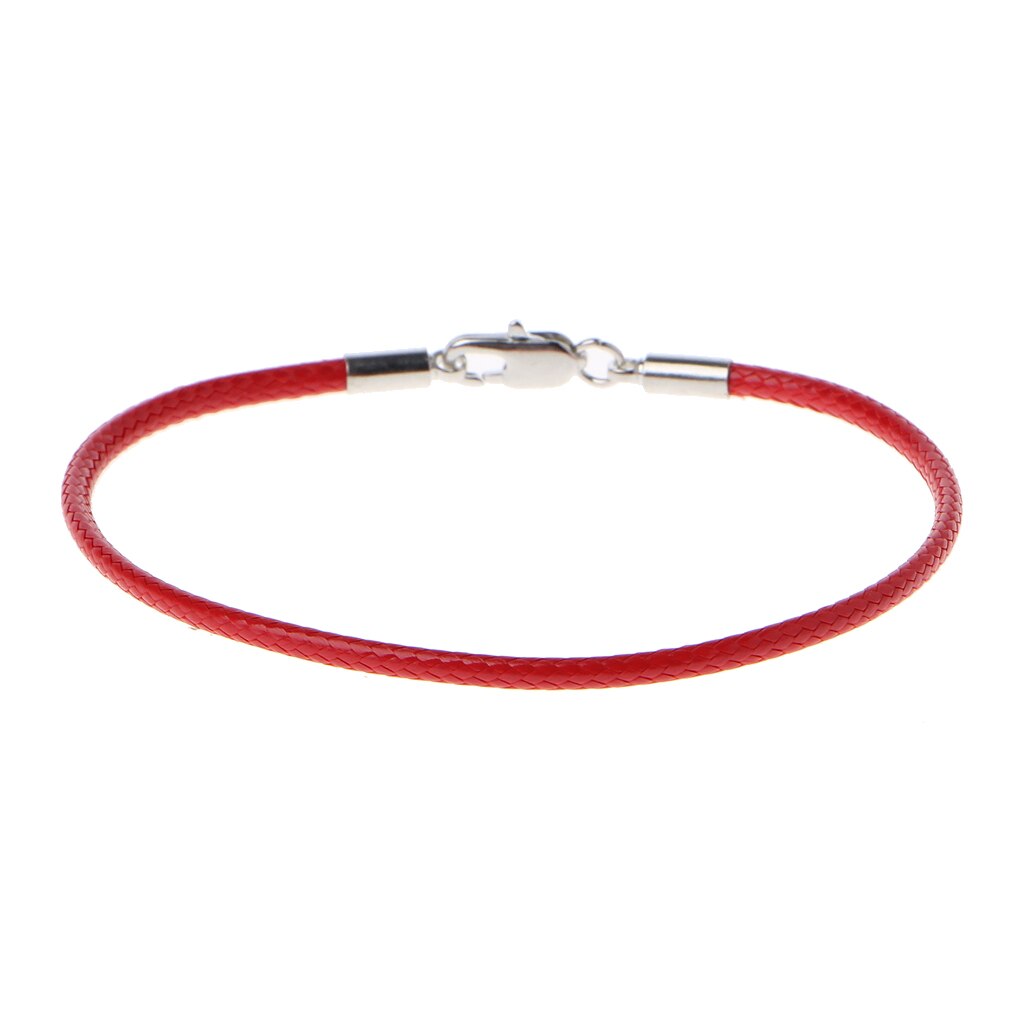 Bracelet en cuir tressé avec fermoir à homard perles breloque bijoux à bricoler soi-même: R