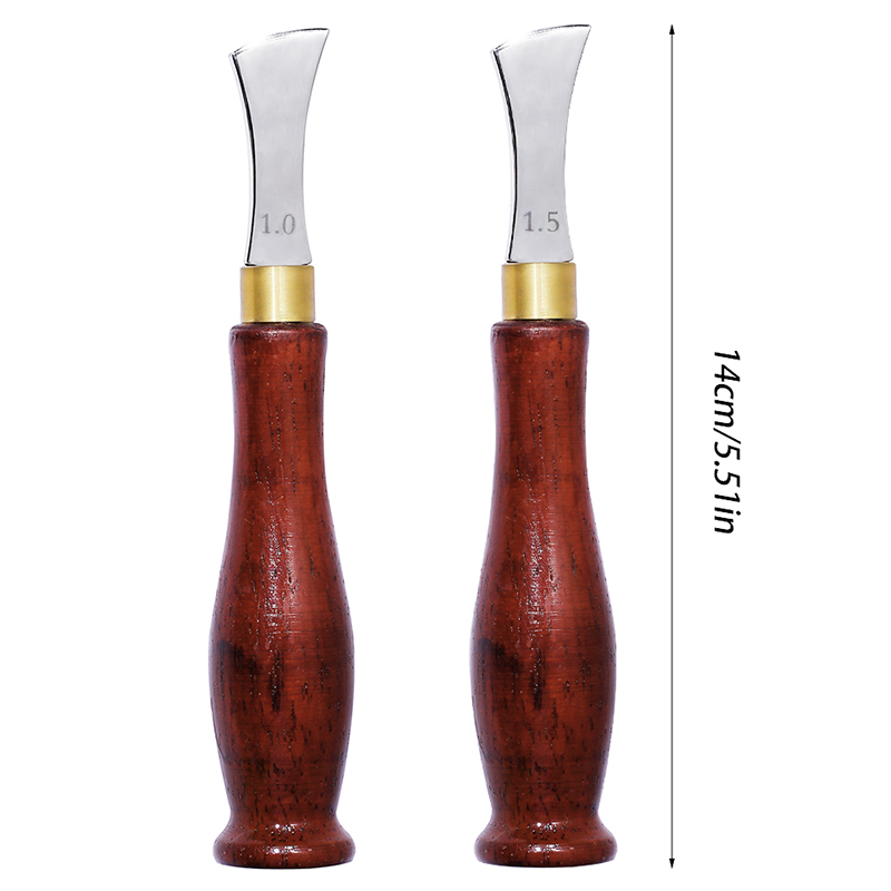 SHWAKK Leather Edge Creasing Tool Blade Shallow Groove Press Line Polished Finish Press Edge Marking Creaser Leather Craft Tool