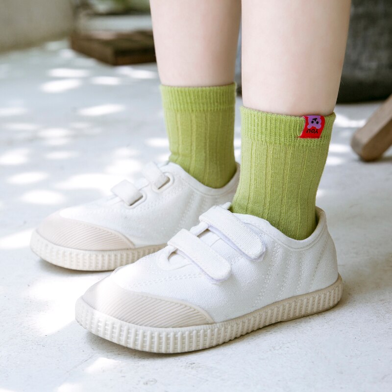 1-12y Toddle calcetines para niños niñas Otoño Invierno peine algodón calcetines cortos niños niñas calcetines color sólido 5 par/pack c105
