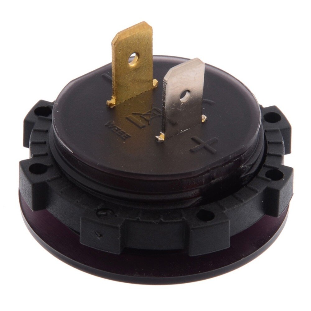 Impermeabile DC 5 V-48 V Mini Rotondo Pannello LED Voltmetro Digale Tester12 V 24 V 36 V Monor Display Voltmetro Per Auto Moto - Foto 6