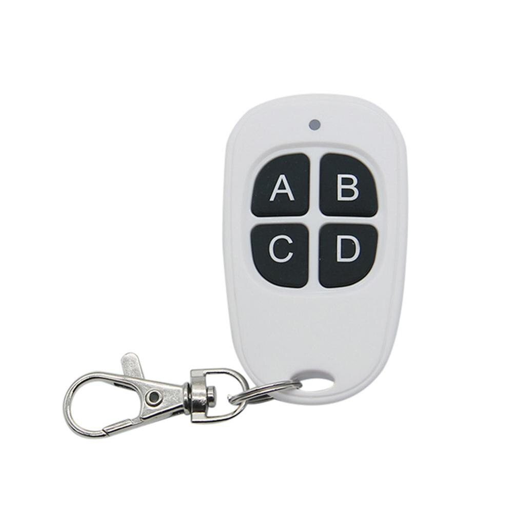 Garage Door Remote Control 433MHz 4 Keys Copy Universal Remote Control Cloning electric gate Remote Controller Duplicator Key: white