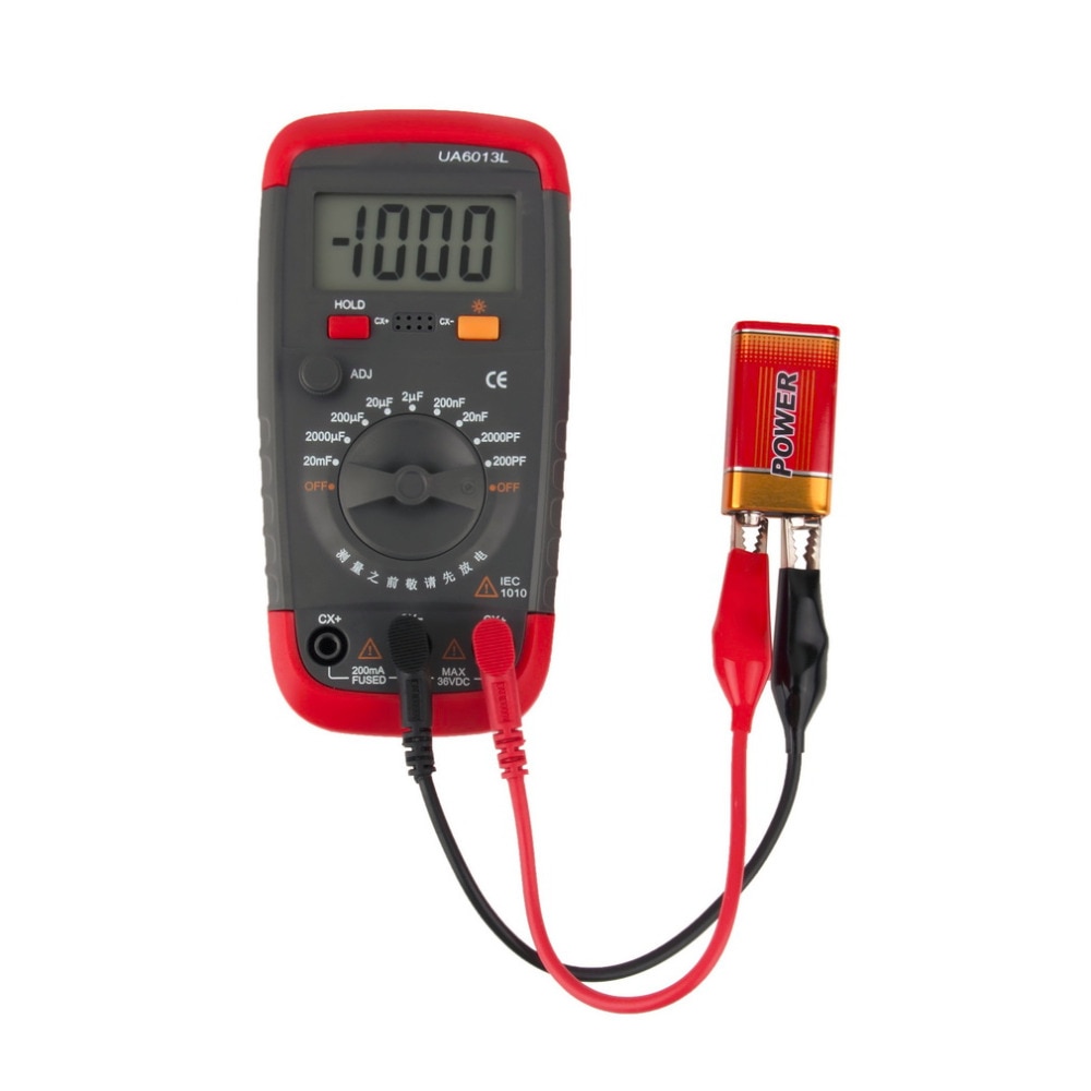 Ua6013l auto rækkevidde digital lcd kondensator kapacitans test meter multimeter måling tester meter mærke