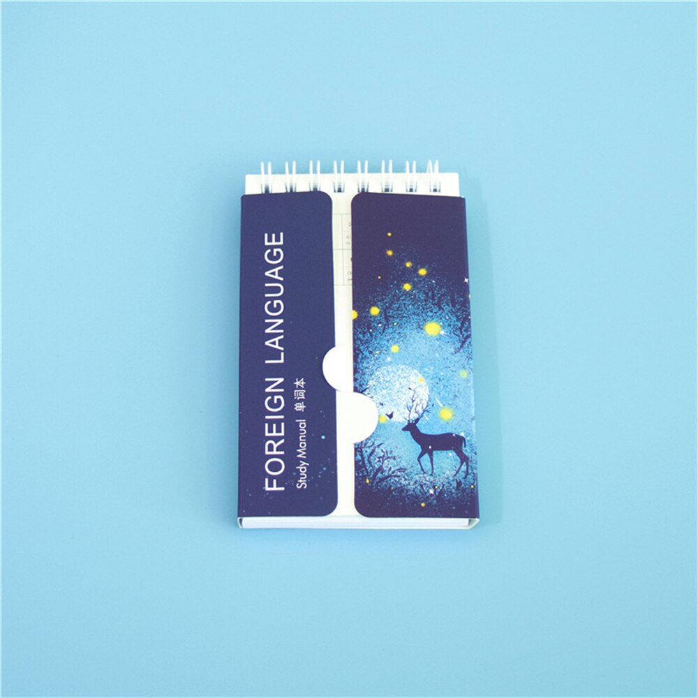 80 Sheets Portable Foreign Languages Word Book Vocabulary Memory Notebook Kawaii Stationery School Office Supplies