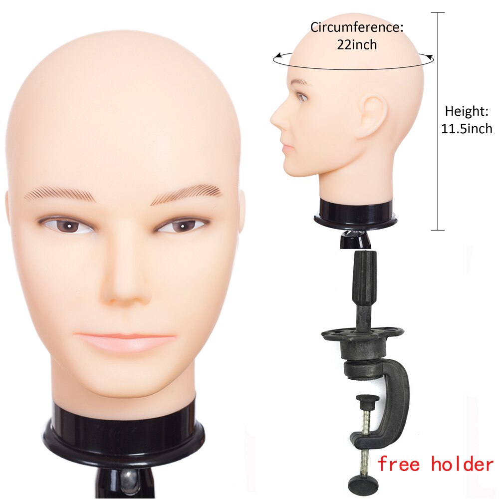 Pruik Mannequin Hoofd Met Stand Kaal Kosmetiek Oefenpop Naaien Hoofd Voor Maken Pruiken Met Gratis Houder Voor Zwarte Vrouwen: sf-13