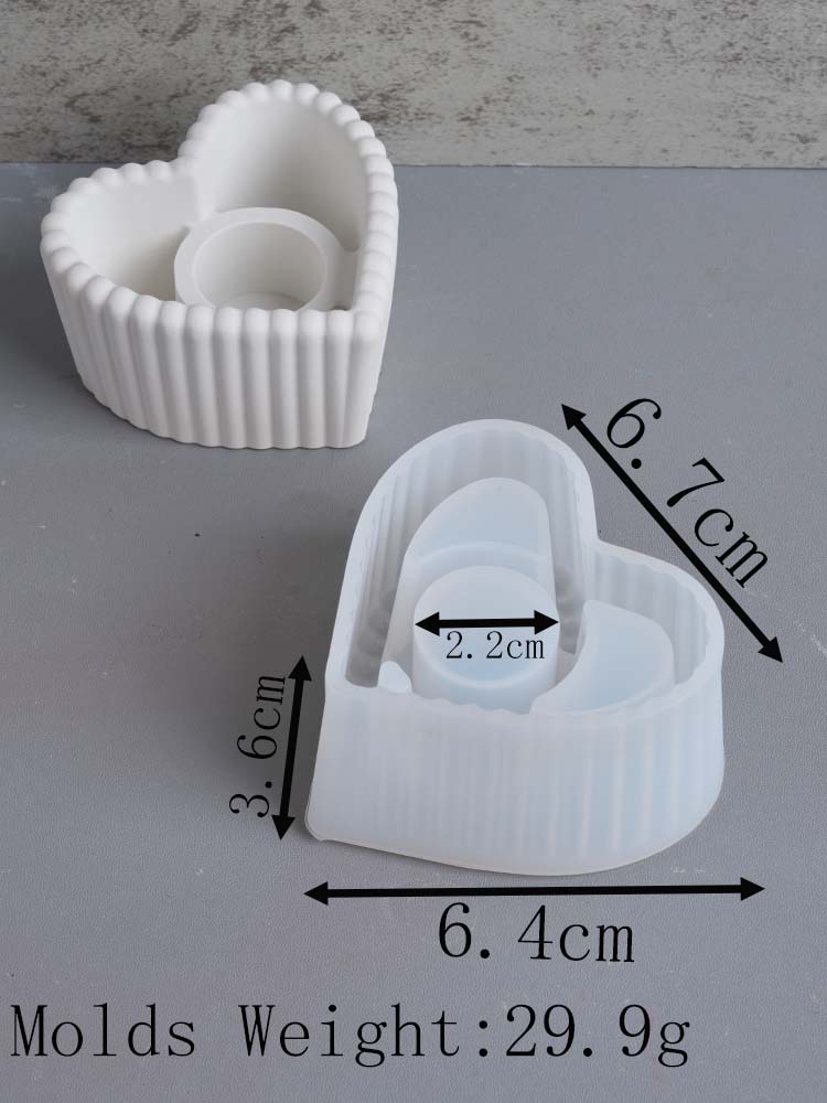 Portavelas con forma de estrella, molde de silicona para manualidades, candelabro redondo con forma de corazón, moldes de fundición de resina de yeso, decoración del hogar, artísticos: Amarillo claro