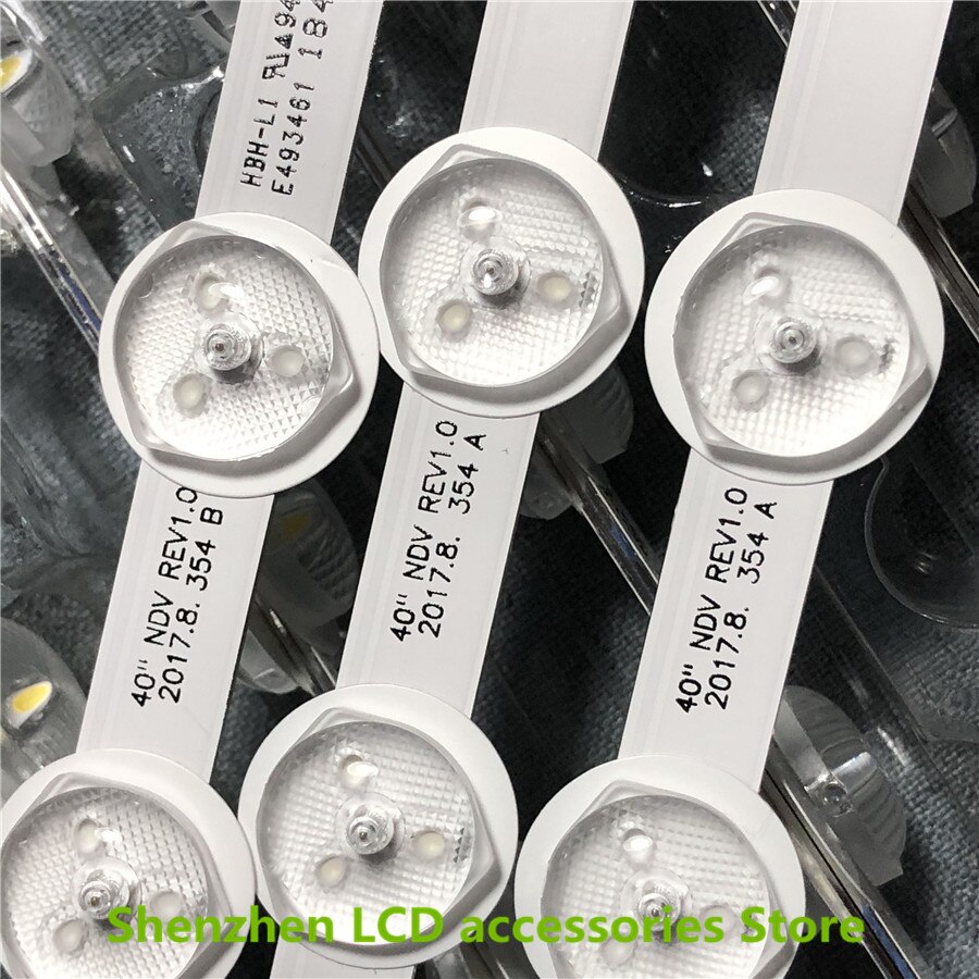 20 Stuks/partij Led Strip 40 "39" Ndv REV1.0 Abc Voor Toshiba 40L3433DG Vestel VES390UNDC-01 355Mm 100%