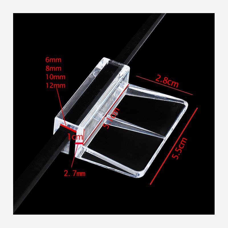 5/6/8/10/12Mm Acryl Clips Glas Deksel Aquarium Ondersteuning Houders Beugel aquarium Accessoires