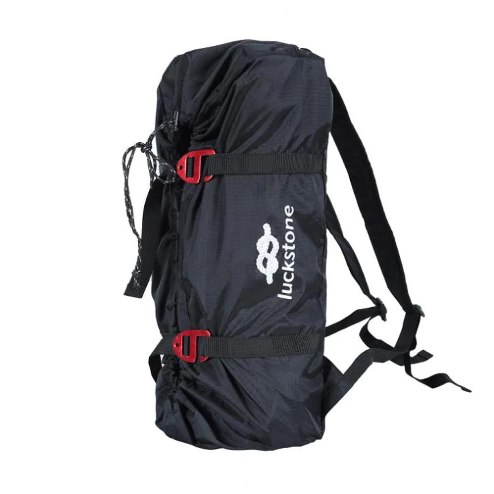 Dobrável portátil escalada corda saco cabo carry bag tapete de chão acampamento caminhadas mochila: Preto