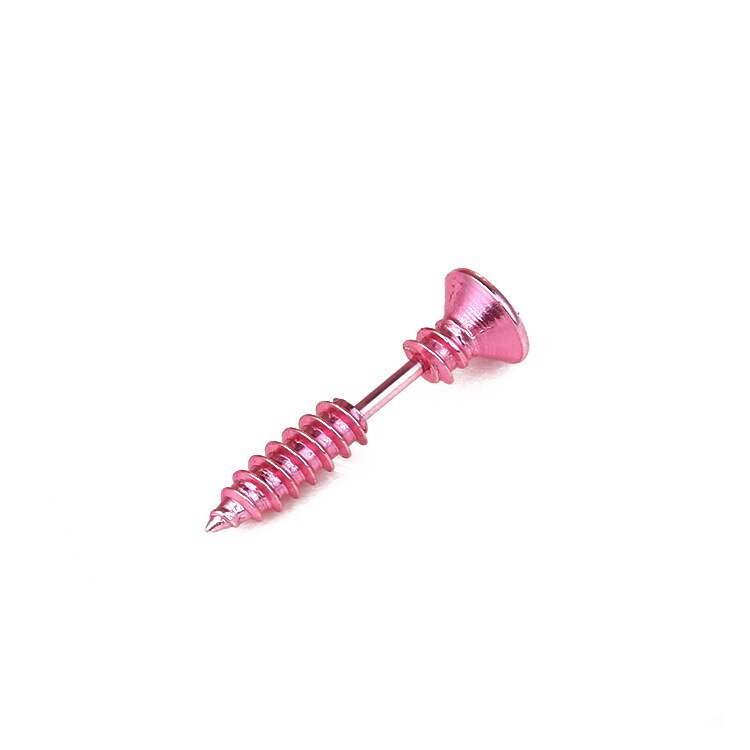 Piercing de acero inoxidable estilo gótico para hombre y mujer, aretes, Piercing, acero inoxidable, Punk, Rock, 2 piezas: 2-Pink