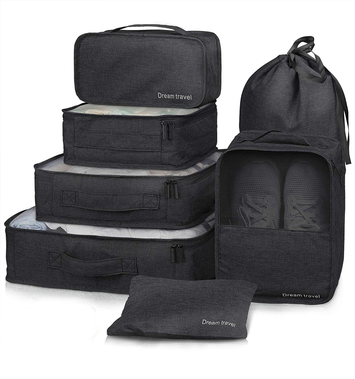 8/7/6 Stuks Set Reisorganisator Opbergzakken Koffer Verpakking Cubes Set Koffers Draagbare Opvouwbare Bagage Kleding Schoen netjes Pouch