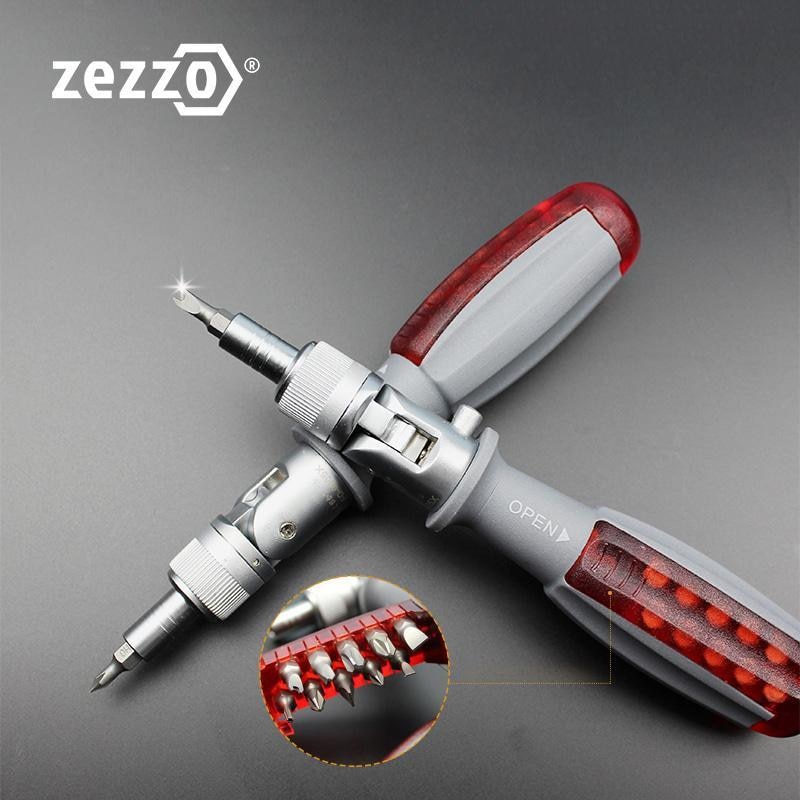 Multifunction Ratchet Screwdriver 180 Degree 1/4 Inch Inside Hexagon Adjustable Angle Mini Rapid Ratchet Screwdriver