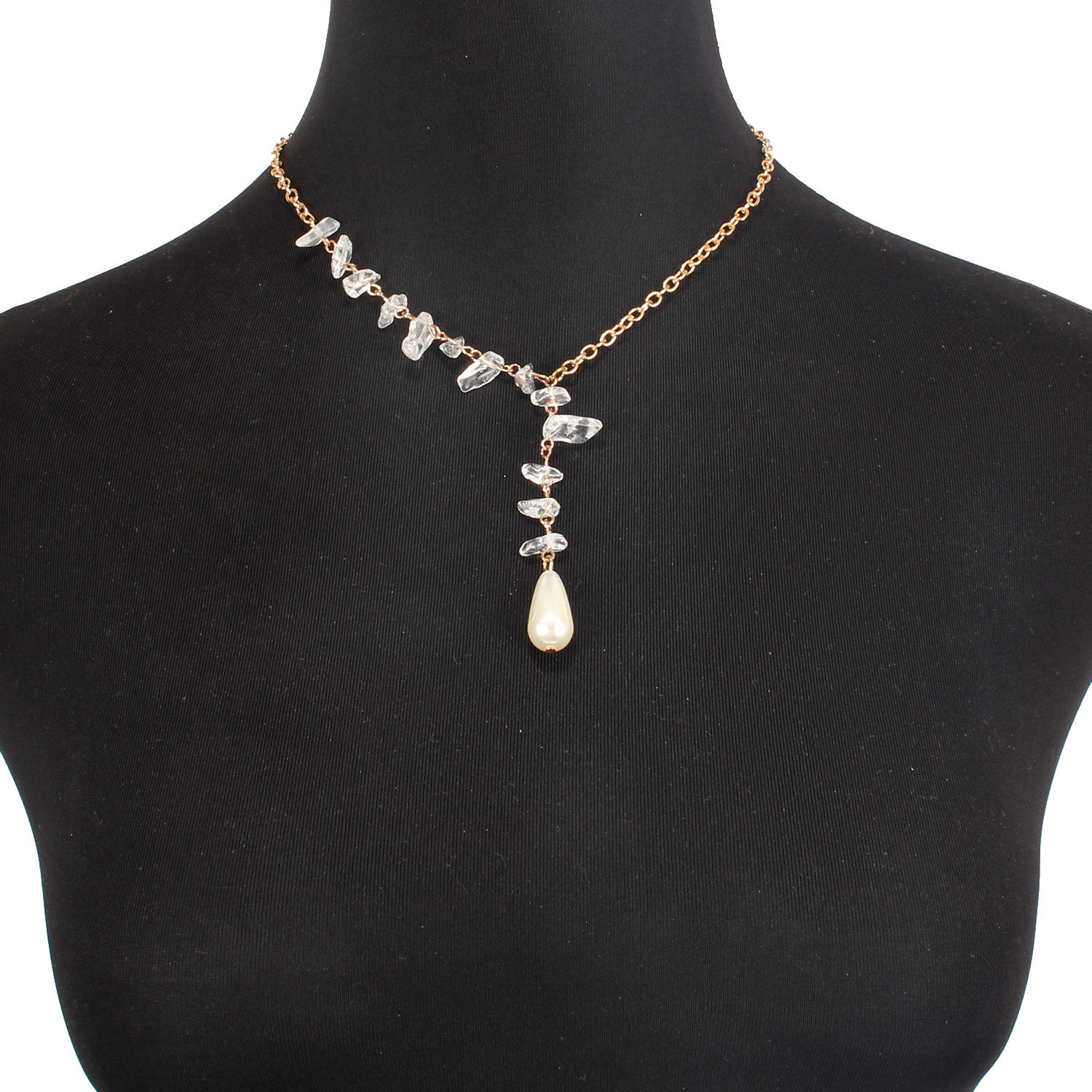 Classic versatile jewelry single layer gravel woman versatile pearl Water Pendant Necklace woman