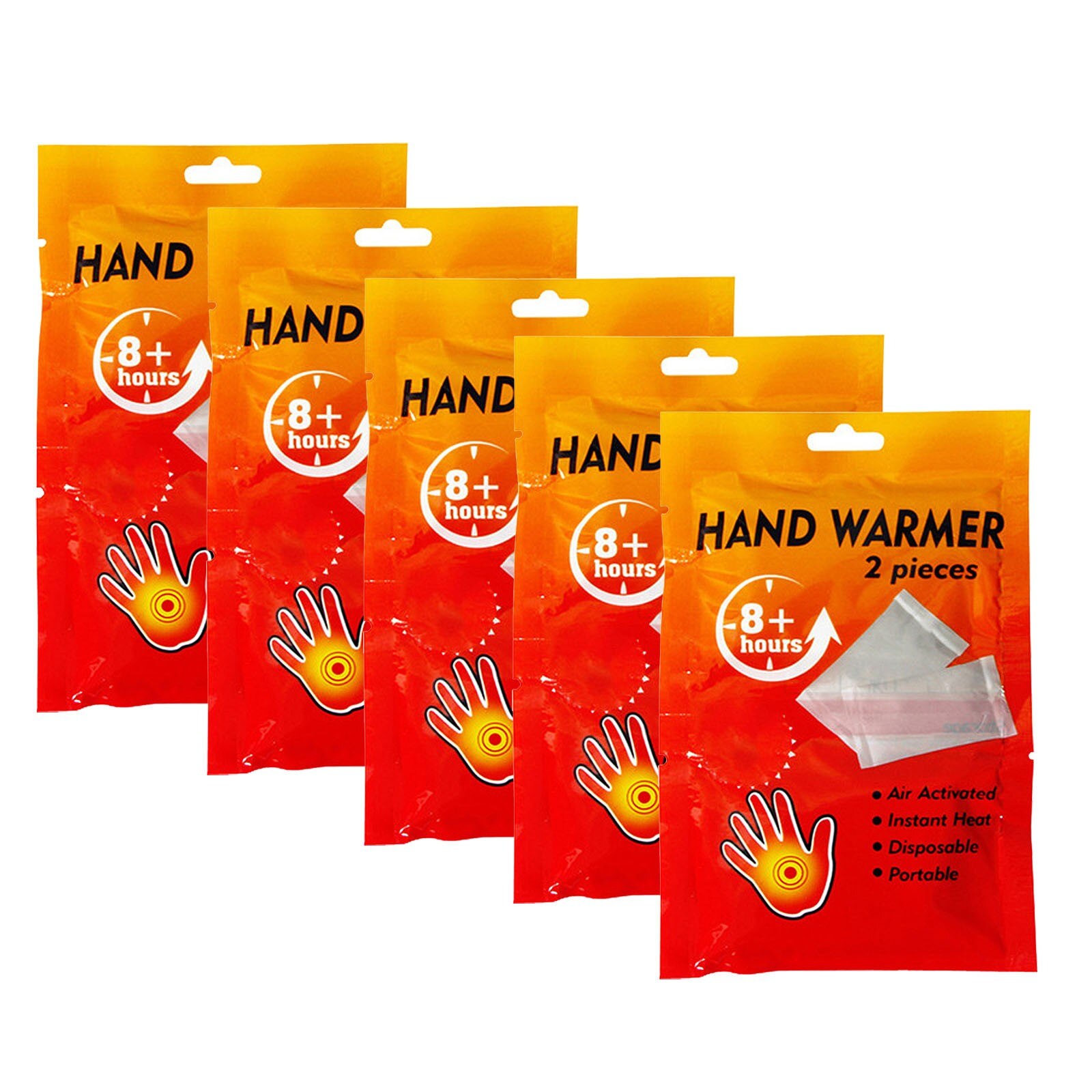 1/2/5 Pcs Hand Warmers-Langdurige Veilig Natuurlijke Geurloos Air Activated Warmers Hand Warmers Asting Veilig Natuurlijke reukloos: 5bags
