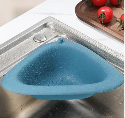 1pc trekant køkkenvaske sil vegetabilsk fruite dræningskop svamp opbevaringsstativ vask filter hyldeholdere