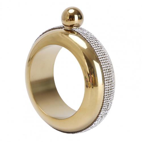 Convenient Wine Flask Five Colors Wine Pot Easy to Carry Rust-resistant Bracelet Wine Pot: Golden
