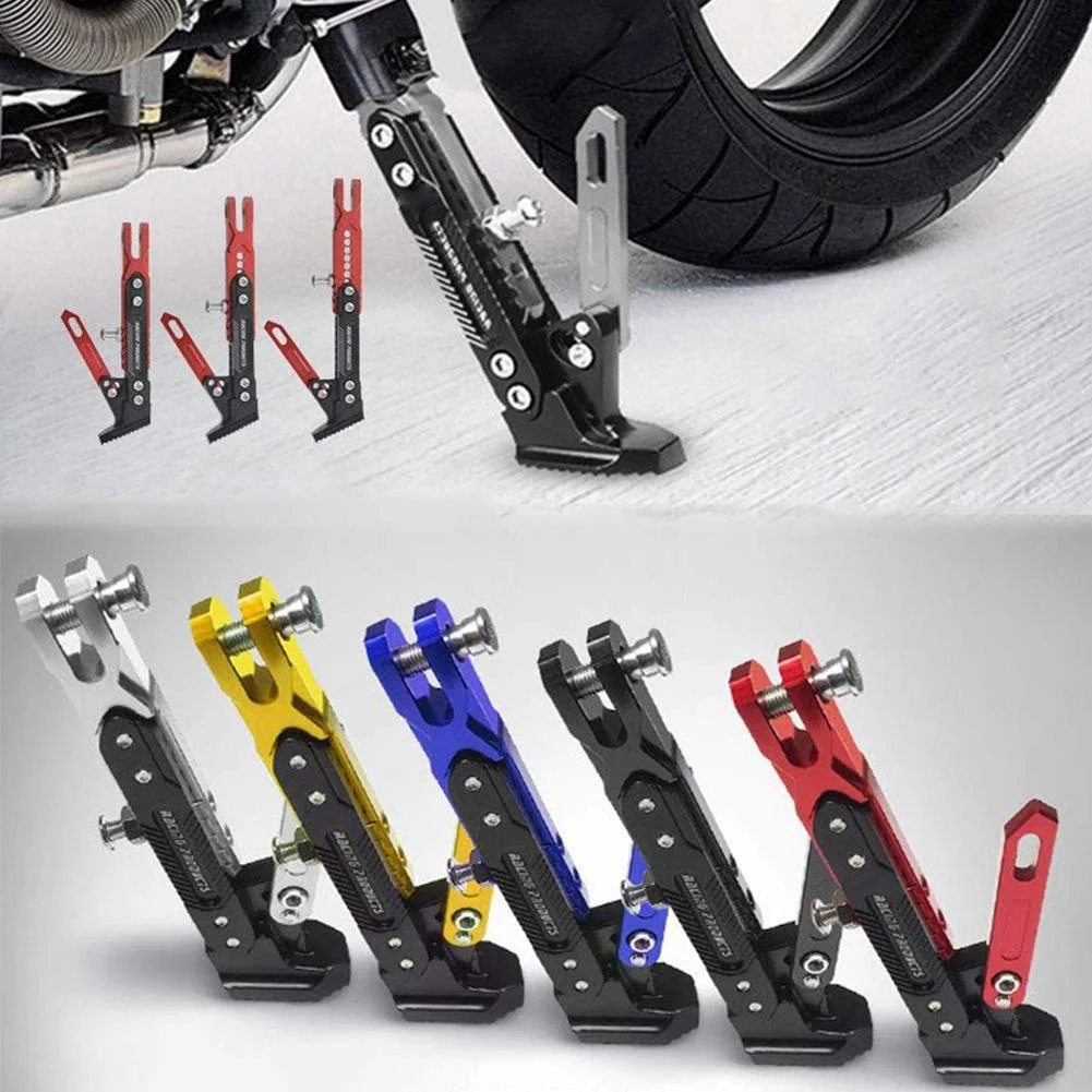 Soporte lateral de pie ajustable para motocicleta eléctrica, soporte de estacionamiento, accesorios de motocicleta, soporte lateral estable