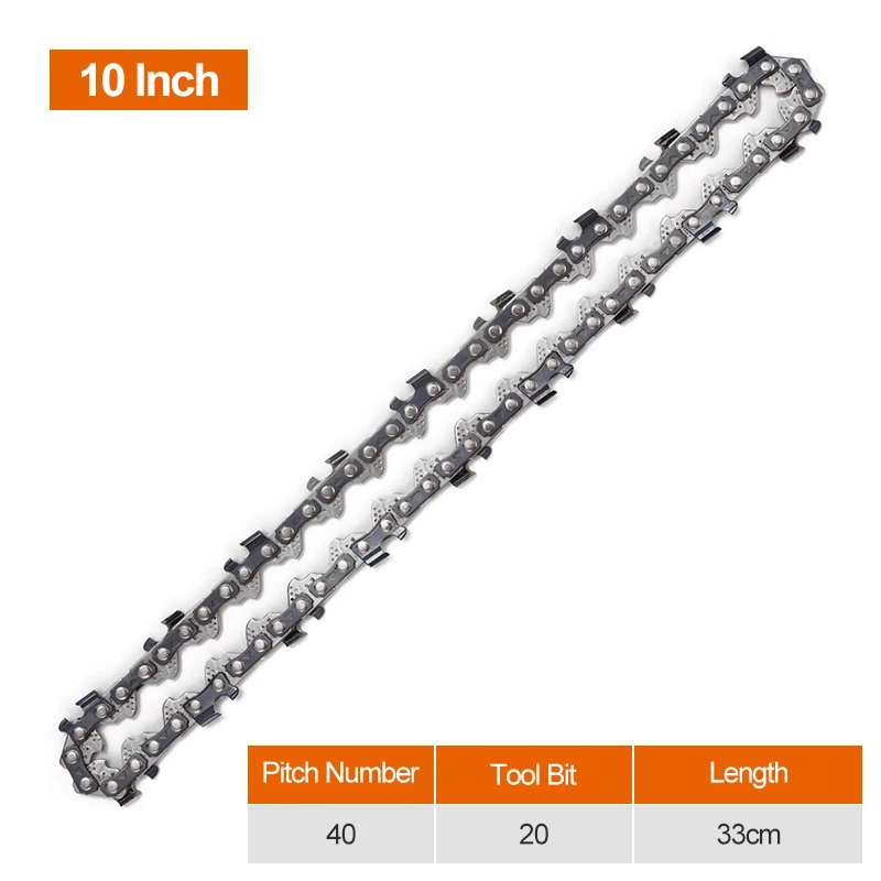 1 Pcs 4/6/10 Inch Elektrische Kettingzaag Mini Stalen Kettingzaagkettingen Elektrische Kettingzagen Accessoire Kettingen Vervangen: Zilver