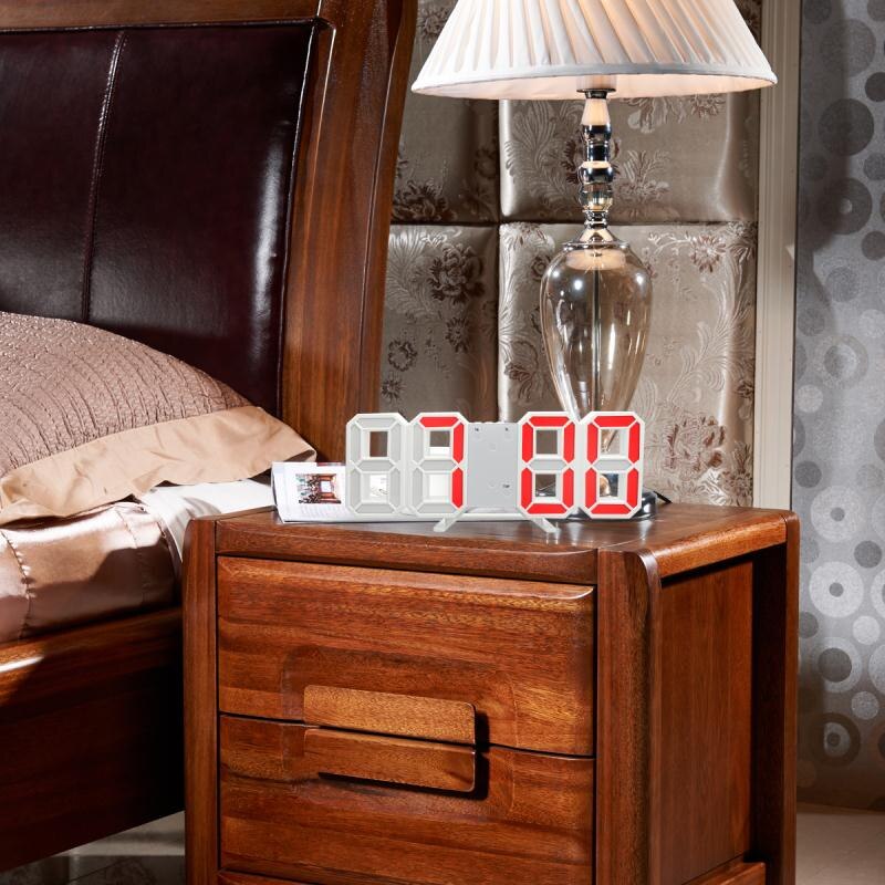 Iso seinäkello moderni herätyskello seinällä päivämäärä lämpötila pöytäkello kodin sisustusteline ripustaa digitaalinen kello