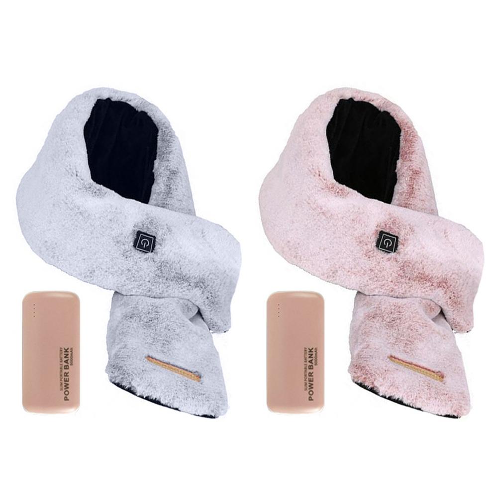 Bufanda calefactable chal de calor USB impermeable abrigo de cuello eléctrico cálido