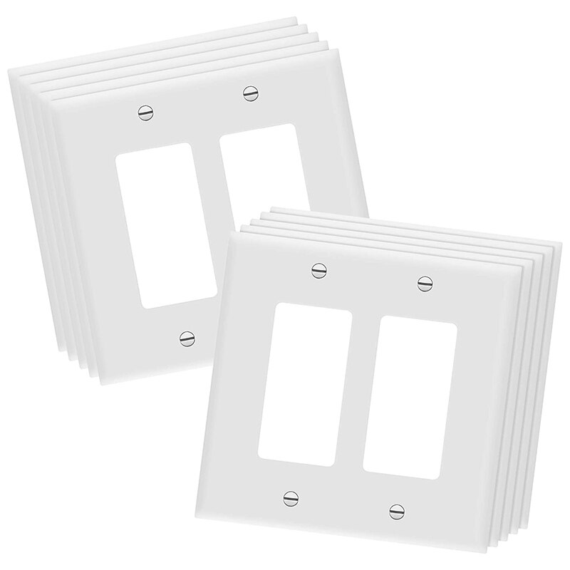 10 Pcs Decorator Light Switch or Socket Outlet Wall Panel Polycarbonate Thermoplastic: Default Title