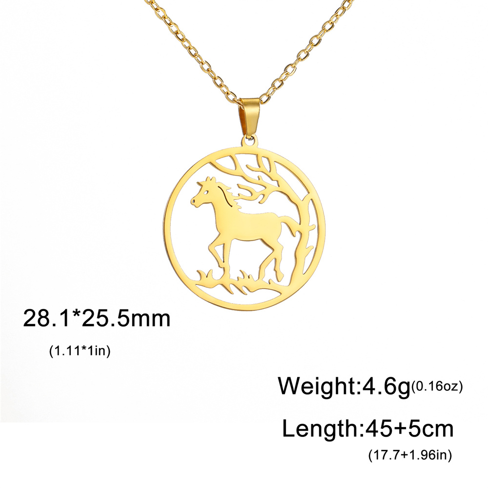 Hollow Flower Pattern Sea Turtle Pendant Necklace Stainless Steel Tortoise Animals Choker Necklace For Women Jewelry: Steel color