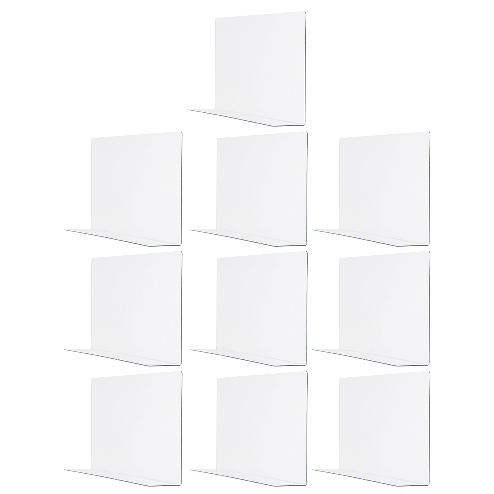 10 pezzi divisori per scaffali scheda di classificazione delle merci separatore del negozio tabellone per materie primo in plastica ganizer per la conservazione della casa Schermo al dettaglio