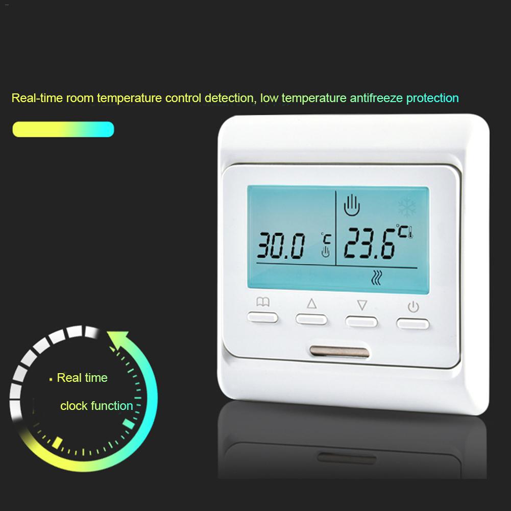 Slimme Thermostaat, Programmeerbaar LCD-scherm Nauwkeurige Bediening Slimme Waterverwarmingsthermostaat Voor Thuiskantoor Winkelcentrum AC90V-240V(Normal