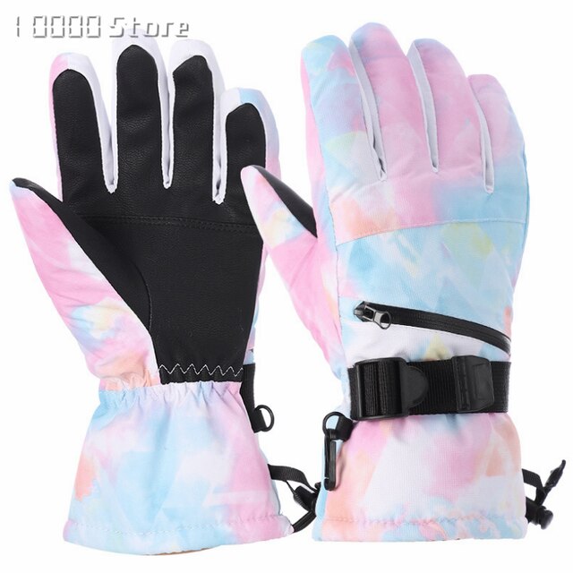 Uomo donna guanti da sci guanti caldi invernali ultraleggeri impermeabili guanti da Snowboard guanti da moto impermeabili da neve: 4 / M
