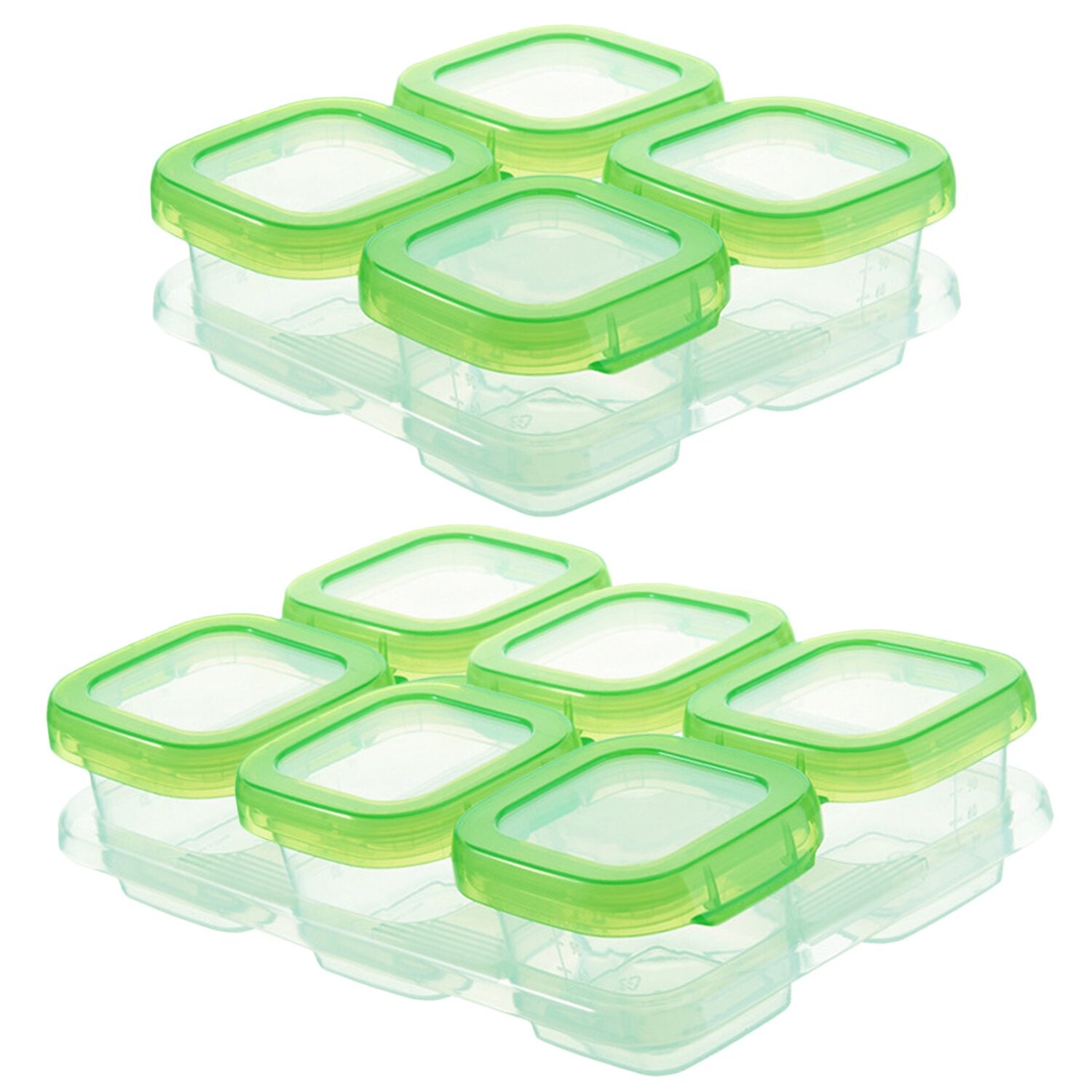 Reusable Leak-Proof Baby Formula Food Feeding Storage Container Freezer Cubes Cups Jars Box Case with Trays for Infants Toddler