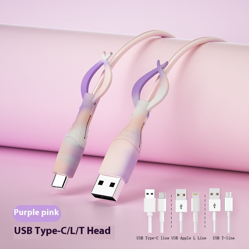 2in1 Silicone Cable Protector for Android/iPhone Anti-Snap Charger Cord Guard /w Reinforced Connector & Tangle-Free Organizer: Yellow