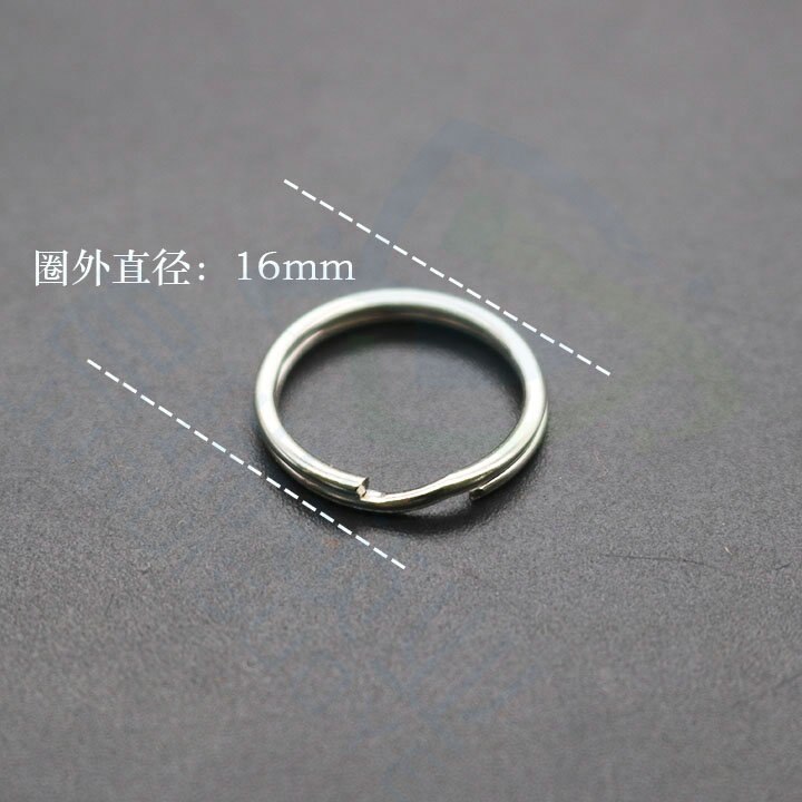 KEYTOOL 100 pcs/lot stainless steel Iron Round Metal Keyring Rhodium Plated Ring Key Chain 16MM 20MM 25mm 28MM 30MM 32MM: 16mm
