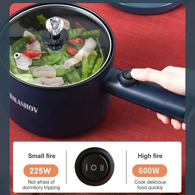 Mini Electric Cooker Multi-Function All-In-One Pot Single Double Layer Household Noodle Cooker Non-Stick Pot Kitchen Tool
