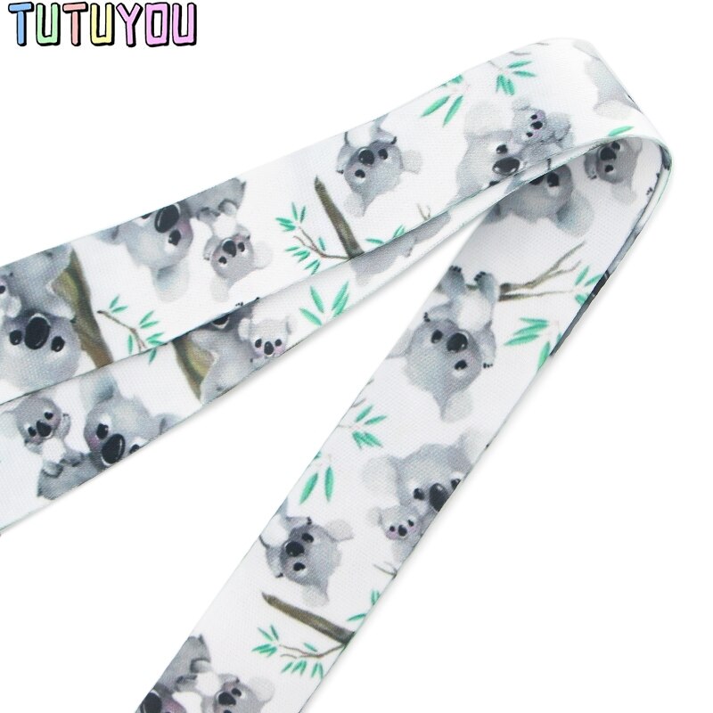 PC1649 Koala Lanyards For Keychain ID Card Pass Gym Mobile Phone USB Badge Key Ring Holder Neck Straps Accessories