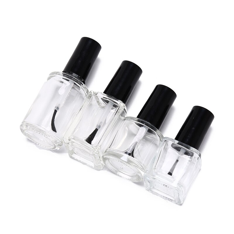 10 Ml/15 Ml Nagellak Glazen Fles Lege Met Een Deksel Borstel Lege Cosmetische Containers Nail Glazen Flessen met Borstel Transparante