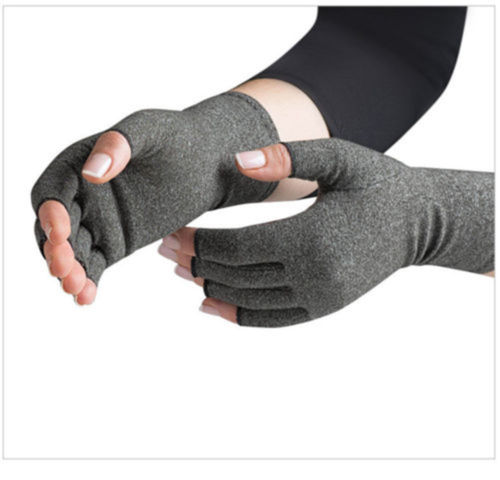 Paire de gants à Compression en cuivre | Gants articulaires, carpe, arthrite, de la Circulation, gants confortables sans doigts: S